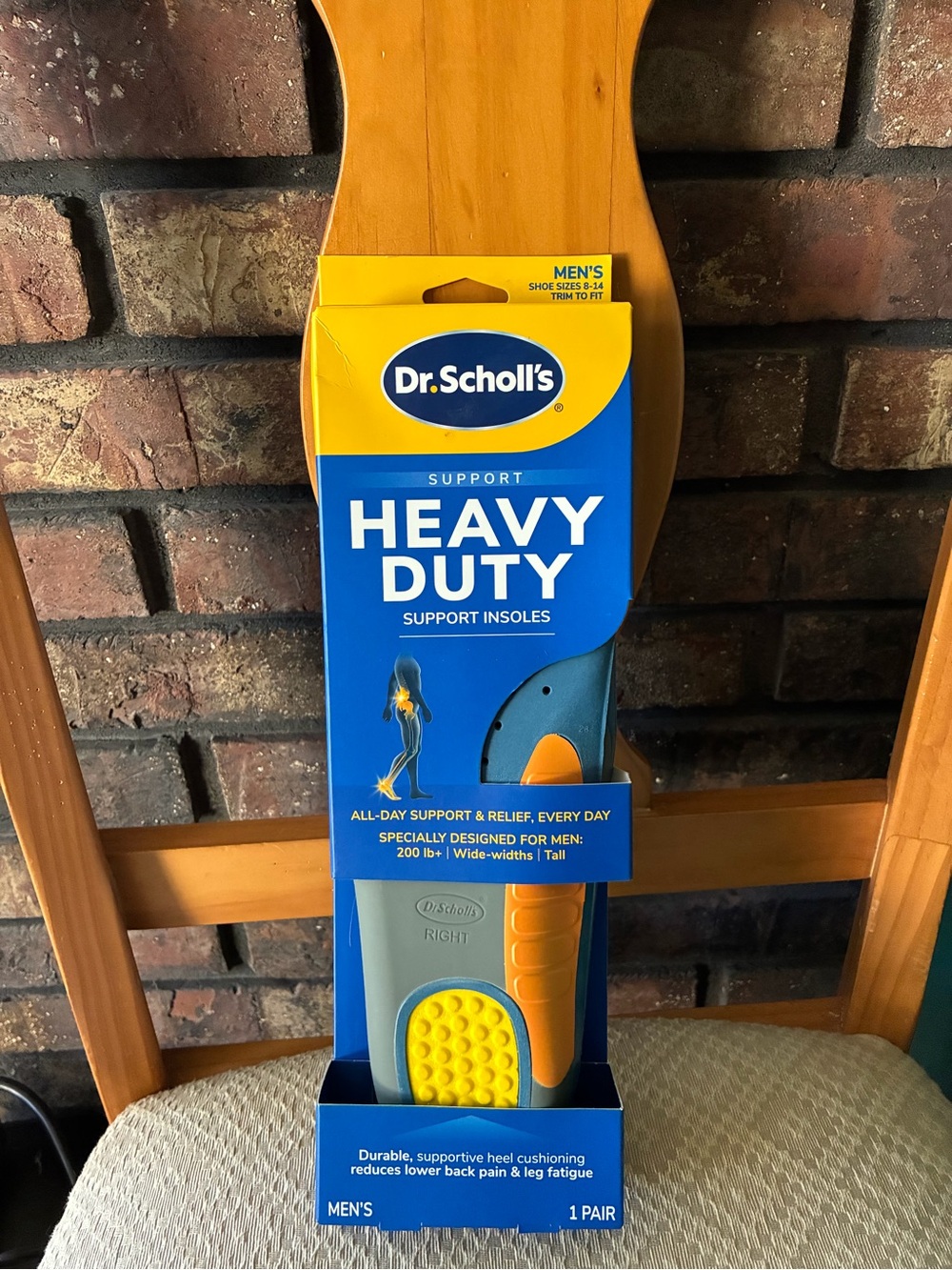 Dr. Scholl’s heavy duty support insoles size 8-14
